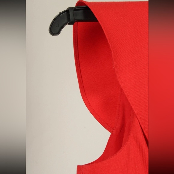 J. Crew Dress Women’s 2 Red Sheath Ruffle Sleeveless Lined Midi Wool Blend - Picture 3 of 11